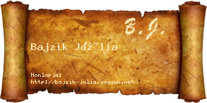 Bajzik Júlia névjegykártya